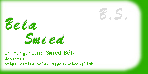 bela smied business card